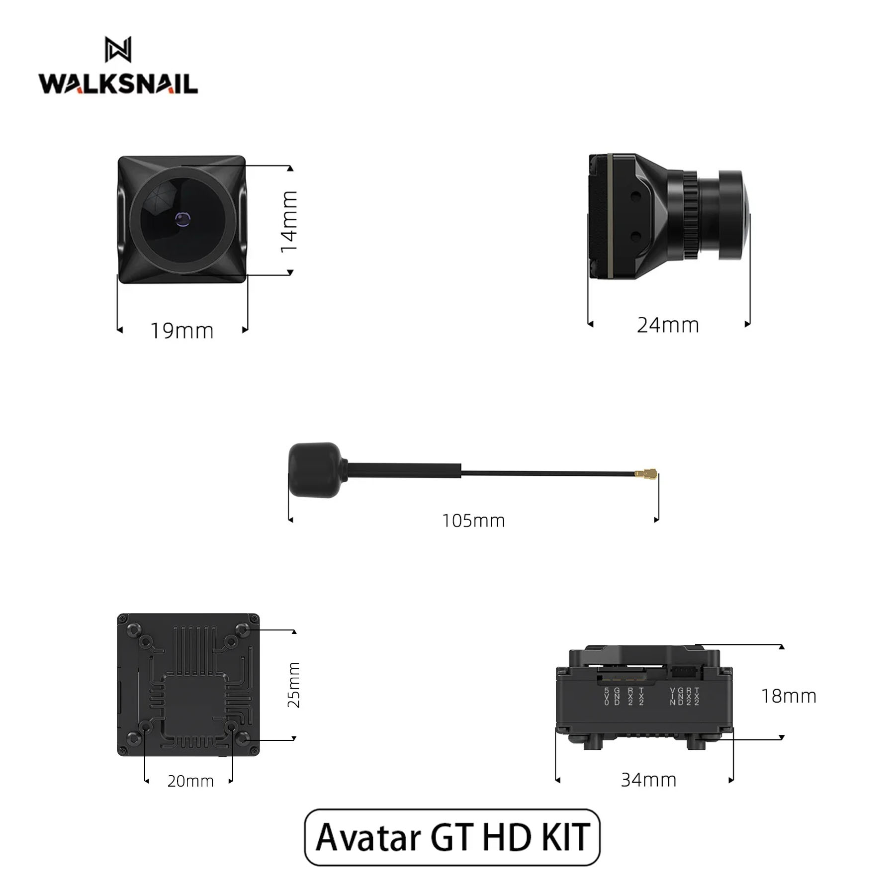 Walksnail Avatar GT HD KIT 2W  - Drone Racing Camera 评论和价格