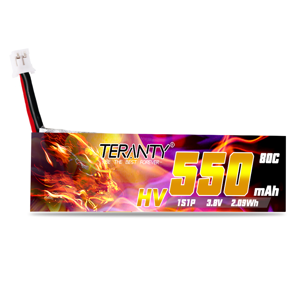 TERANTY HV 1S 3.8V 550mAh 80C/ - Drone Racing Battery 评论和价格